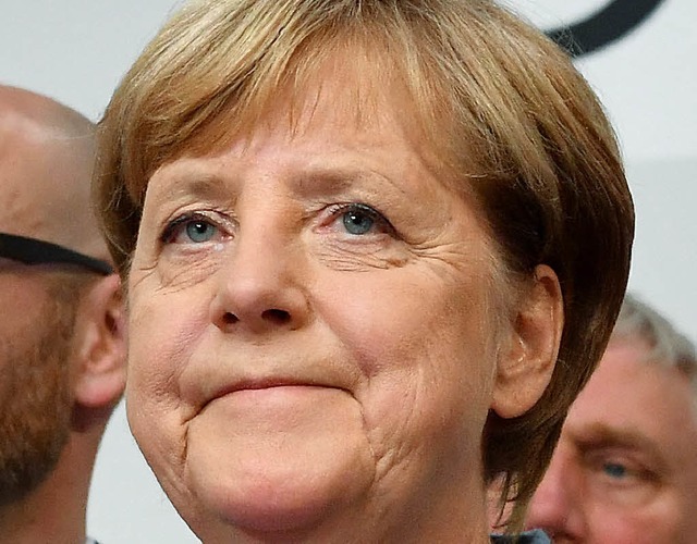 Gewonnen &#8211; und doch auch verloren: Kanzlerin Angela Merkel   | Foto: dpa