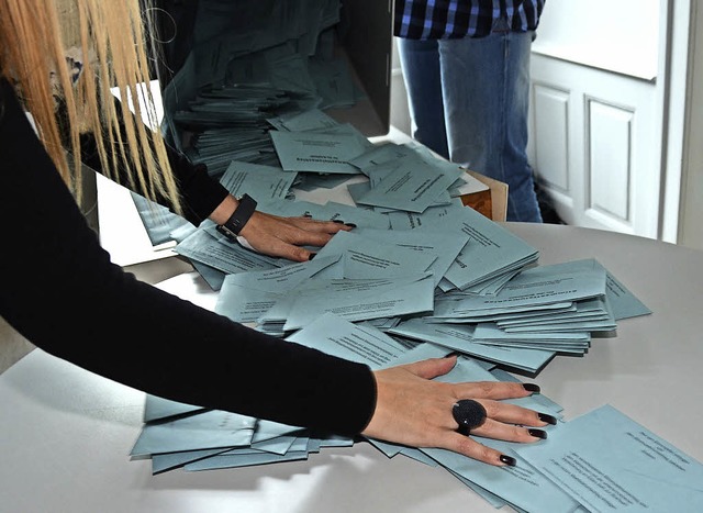Die Auszhlung der Stimmzettel verzgerte sich teilweise.   | Foto: Grlich