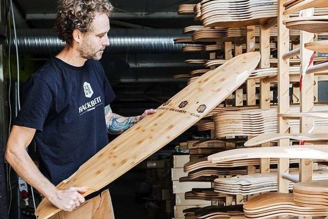Freiburger Manufaktur baut Longboards aus Naturmaterial