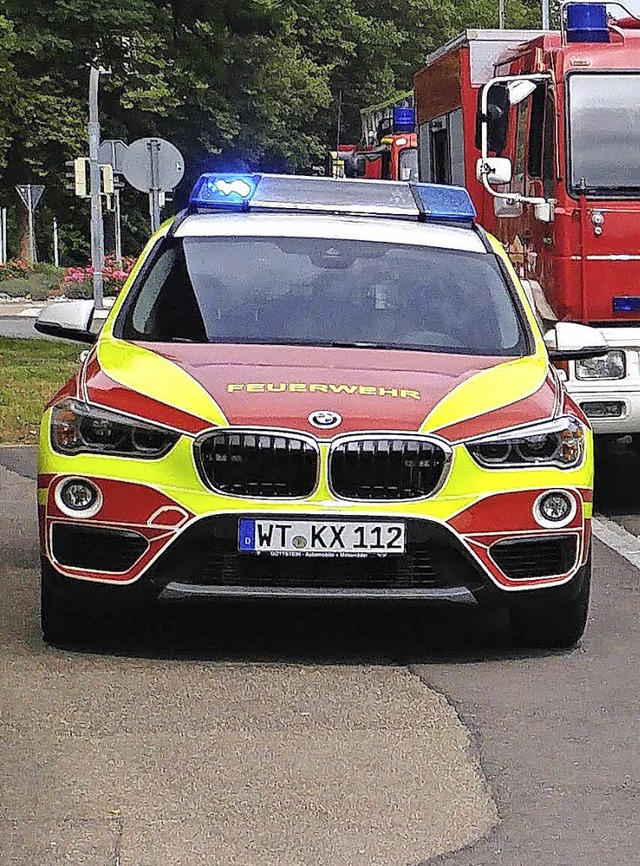 Der neue Kommandowagen der Bad Scking...n Blaulichtfahrten schon hinter sich.   | Foto: Felix Held
