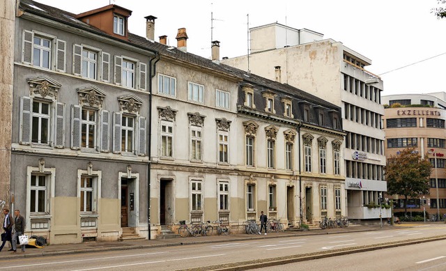 Diese Huser am Steinengraben in Basel...rissen und das Areal berbaut werden.   | Foto: Aaron Hohenfeld