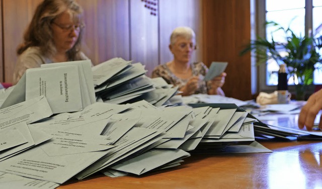 Wahlorganisation, Ablauf und Auszhlun...agswahl liefen in Hausen reibungslos.   | Foto: manuel fritsch