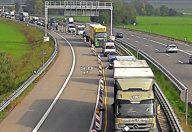 Blick von der Fischerhofbrcke, die ber die B27 fhrt.   | Foto: Gnter Vollmer