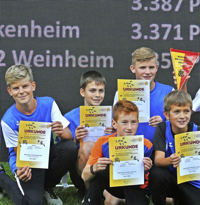 Die Siegermannschaft der U14   | Foto: heiler