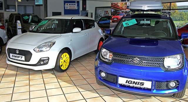Fahrzeuge von Suzuki in groer Auswahl.   | Foto: cri