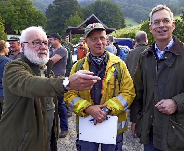 Drei, die alle zehn Mal beim Landschaf...n, Hans Page und Landrat Hanno Hurth.   | Foto: Roland Gutjahr