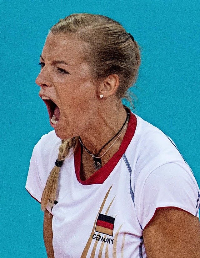 Laut, aber chancenlos: die deutsche Spielerin Maren Fromm    | Foto: dpa