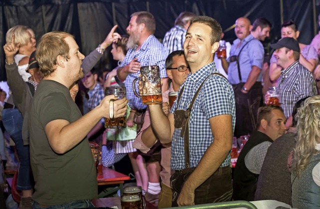 Hoch her ging es beim Oktoberfest in Rothaus.   | Foto: Wilfried Dieckmann