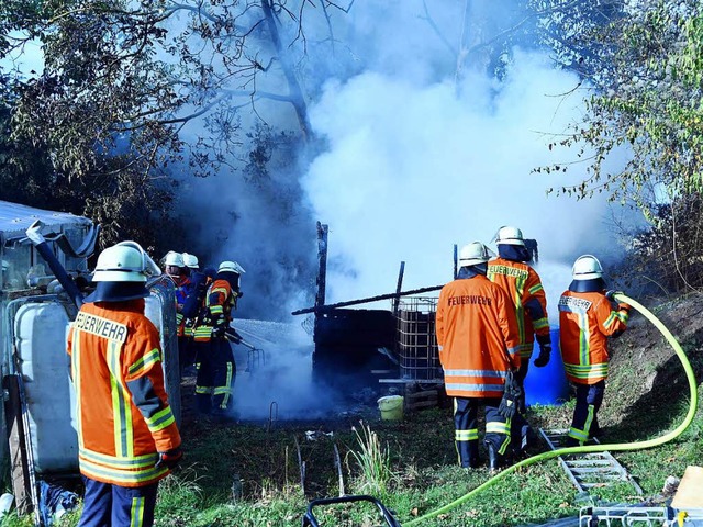 Zuletzt hatte ein Gartenhaus oberhalb des Kammererhofs gebrannt.  | Foto: Wolfgang Knstle