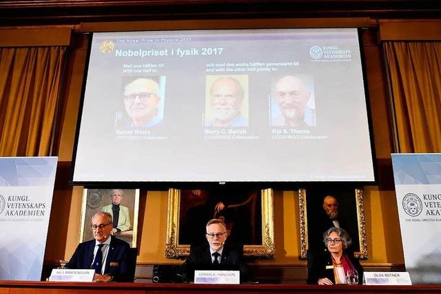 Physik-Nobelpreis geht an drei Gravitations-Forscher aus den USA - Astrophysiker entdeckten Gravitationswellen