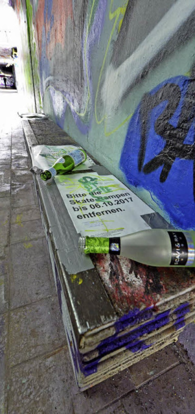 Mit einem Schreiben fordert die Stadtverwaltung, die Skate-Rampen abzubauen.   | Foto: Bamberger