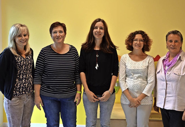 Das Team der Kinderkrippe in Hg-Ehrsb... Maier, Nadine Gerland und Heidi Sell   | Foto: Karl-Heinz Rmmele