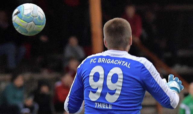 Rckhalt: Torhter Marcel Thiele vom FC Brigachtal  | Foto: scheu