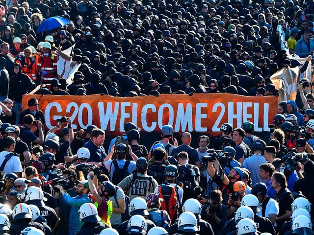 Protest in Hamburg gegen den G20-Gipfel. (Archivbild)  | Foto: dpa