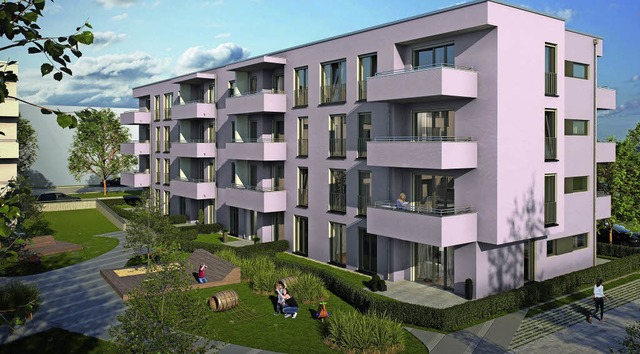 Wohnungen fr Mieter und Eigentmer so... 17-Millionen-Projekt in Gutleutmatten  | Foto: Visualisierung: Siedlungswerk