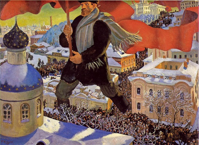 Boris M. Kustodiev: &#8222;The Bolshevik&#8220; (1919/20)   | Foto: Wikipedia