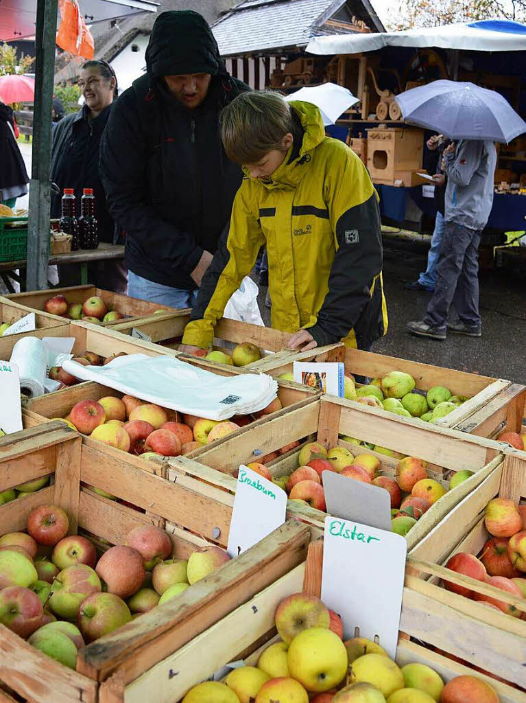 Eine groe Vielfalt regionaler Produkte aus Landwirtschaft und Kunsthandwerk bot der Erntemarkt beim Klausenhof.