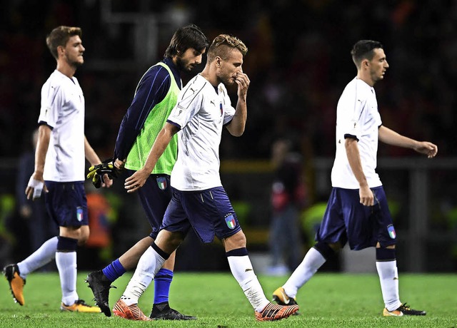 Bitterer Abgang: Italiens  Angreifer C... Torino Stadium&#8220;&#39; in Turin.   | Foto: afp