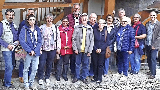 Die Mitglieder des Freundeskreises Mus...chichte bei ihrem Besuch in Mllheim.   | Foto: ZVG