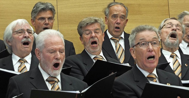 Die Mnner des  Chor &#8217;72 singen ...eim abwechslungsreichen  Liederabend.   | Foto: David-Wenk