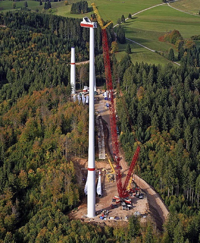 Baustelle des Windparks Hasel  | Foto: euroluftbild.de/Erich Meyer