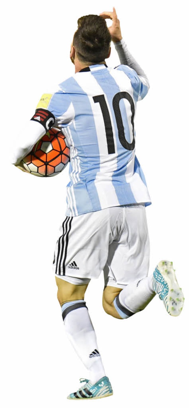 &#8222;Gott existiert&#8220;: Mit solc...en die drei Messi-Tore gegen Ecuador.   | Foto: afp/dpa