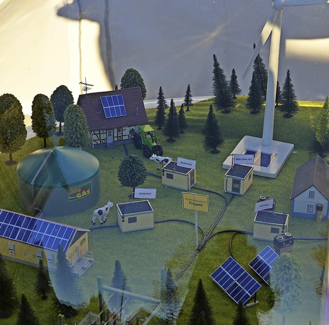 Das Modell Freiamts zeigt den Weg vom Stromerzeuger zum Verbraucher.   | Foto: Benedikt Sommer