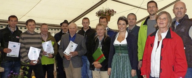 In Mnstertal wurden die Sieger der  W...mmen mit den erfolgreichen Landwirten.  | Foto:  E. Gross