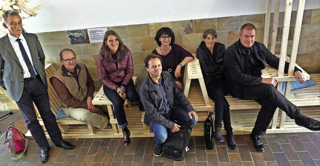 Gruppenbild im Kamelion: Albrecht Schm...ardt, Ute Lusche und Frank Hovenbitzer  | Foto: Martina David Wenk