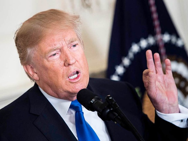 US-Prsident Donald Trump ist umstritten.  | Foto: AFP