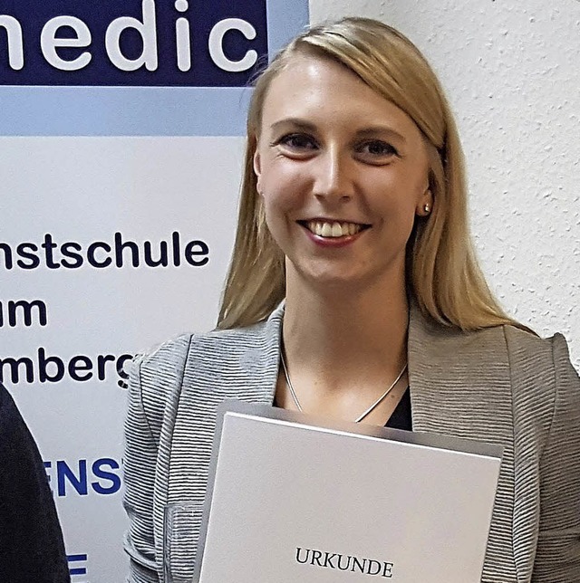 Ausbildung abgeschlossen: Cindy Jung i...eim DRK-Kreisverband  Donaueschingen.   | Foto: privat
