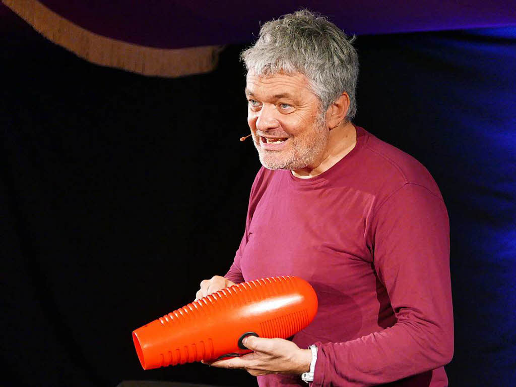 Ein Mime par excellence: Werner Brix bei seinem Auftritt am Samstag, 14. Oktober