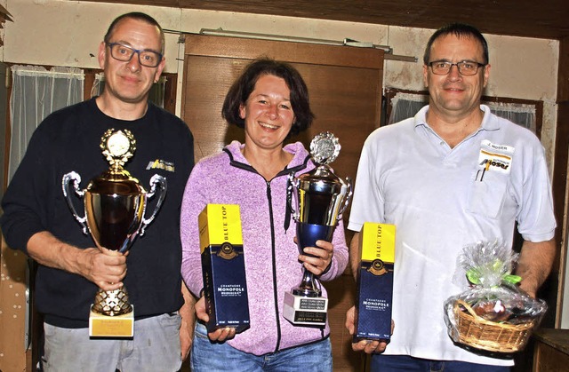 Erfolgreiche Schtzen (von links): Wol... Anja Strittmatter und Joachim Moser.   | Foto: Daniele Schle