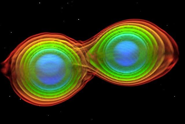 Forscher messen erstmals Lichtwellen bei Verschmelzung zweier Sterne