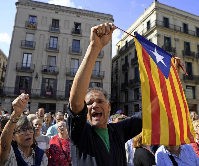 Protest am Dienstag in Barcelona   | Foto: dpa
