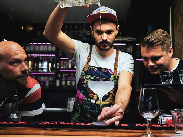 Boris Grner, Andreas Schler und Jan ...er Bar im &#8222;One Trick Pony&#8220;  | Foto: Miroslav Dakov