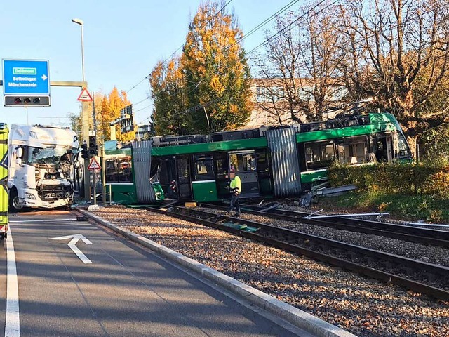 Tramunfall in Muttenz  | Foto: Polizei Baselland