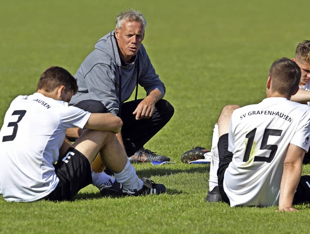 Grafenhausens Trainer Roberto Wenzler ...rn als mit anderen ber sich selbst.    | Foto: scheu