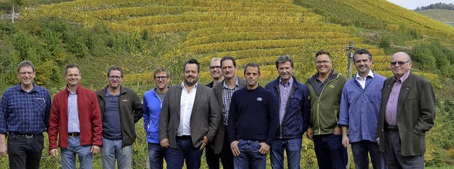 Die Vertreter der Durbacher Weinbaubet...nd Altmeister Heinrich Mnnle (rechts)  | Foto: Rderer