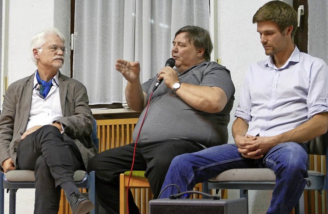 Markus Manfred Jung (links) und Manuel...mit Granja-Grnder Hans-Gerd Wiesner    | Foto: Hrvoje Miloslavic