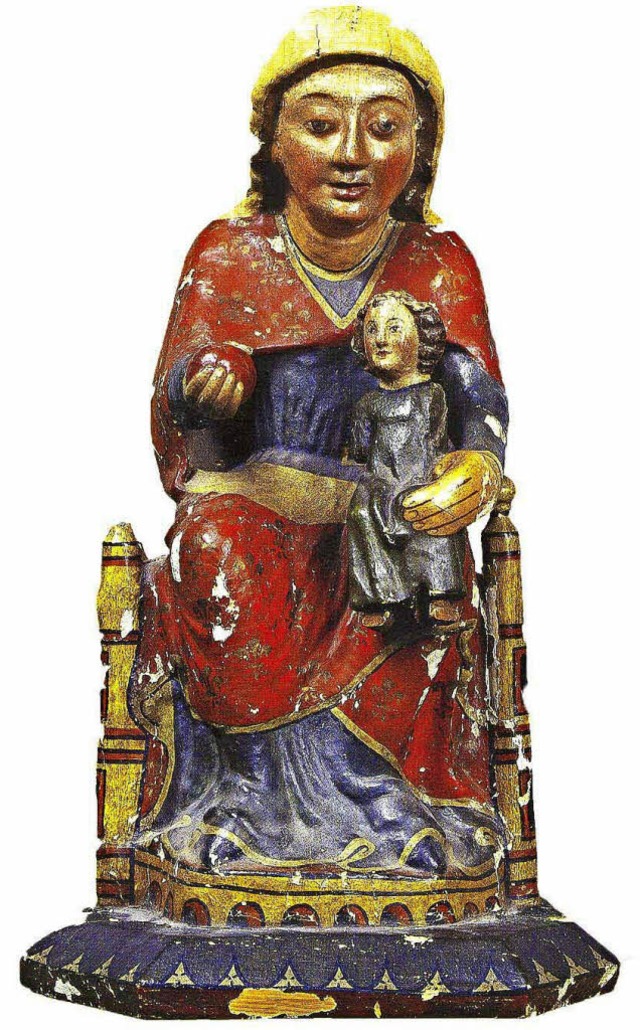 Hat alle Brnde und Kriege berlebt: d...Maria im Thron&#8220; von St. Mrgen.   | Foto: museum