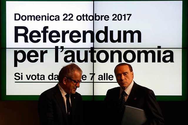 Italiens Ex-Ministerprsident Silvio B...um geplanten Unabhngigkeitsreferendum  | Foto: dpa