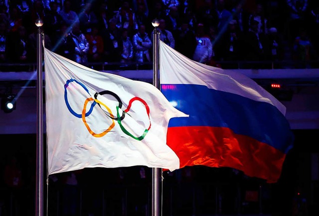 Die russische Flagge bei Olympia polarisiert die Sportwelt.  | Foto: Hannibal Hanschke