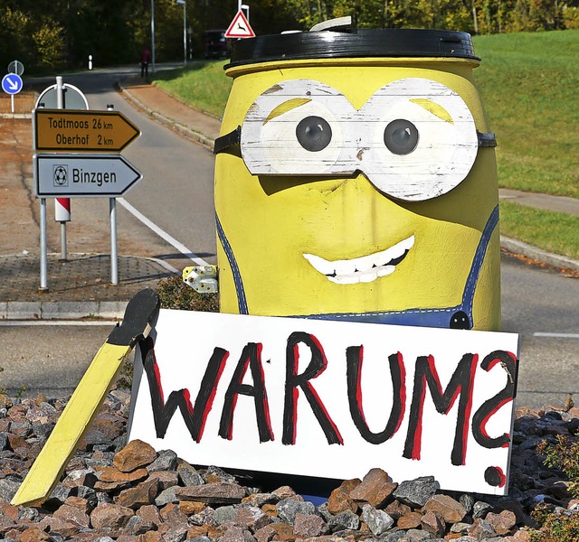 &#8222;Warum&#8220; &#8211; das fragt sich der Minion nach den Zerstrungen.  | Foto: Kpfer