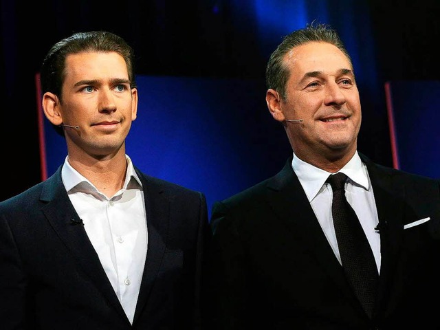 Sebastian Kurz (VP) und Heinz-Christian Strache (FP)  | Foto: dpa