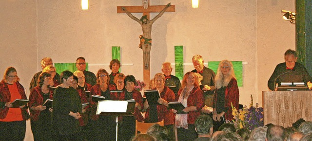 Passend zum Konzertort, der Gersbacher...ins.  auch geistliche Lieder geboten.   | Foto: Gerd Sutter