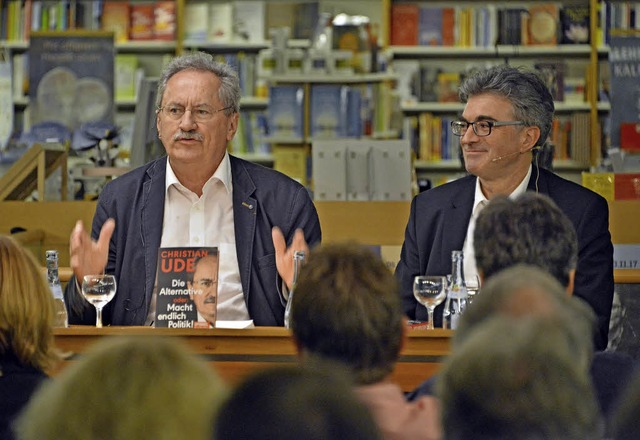 Christian Ude (links) und Dieter Salomon im Gesprch  | Foto: bamberger