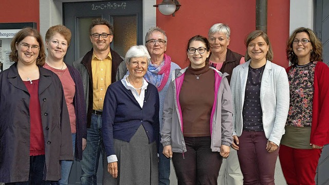 Die Steuerungsgruppe der Nacht der off...rmann  und  Pfarrerin Natalie Wiesner   | Foto: Brigitte Chymo