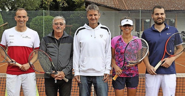 Die Doppel-Meisterschaft beim Tennisve...ten Edith Deutscher und Julian Lsch.   | Foto: Schnabl