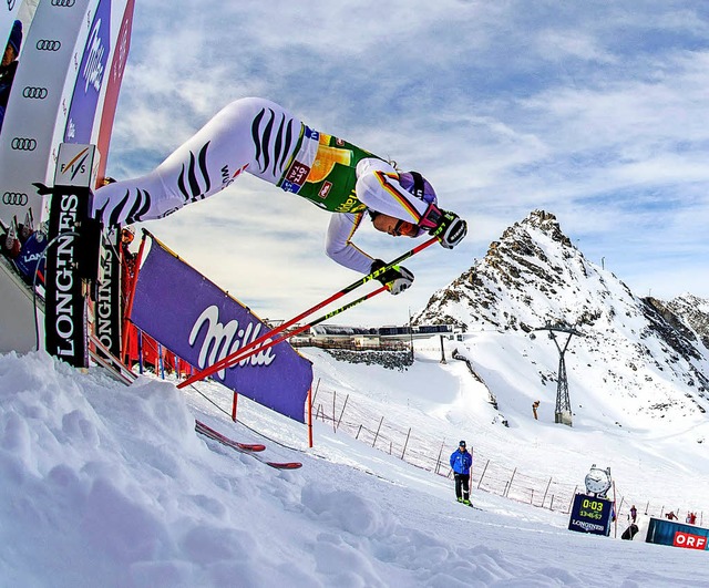 Auf geht&#8217;s: Viktoria Rebensburg,...trzt sich in den olympischen Winter.   | Foto: AFP